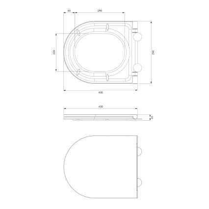 OMNIRES OTTAWADEBP - Toilet seat SoftClose OTTAWA duroplast/shiny white