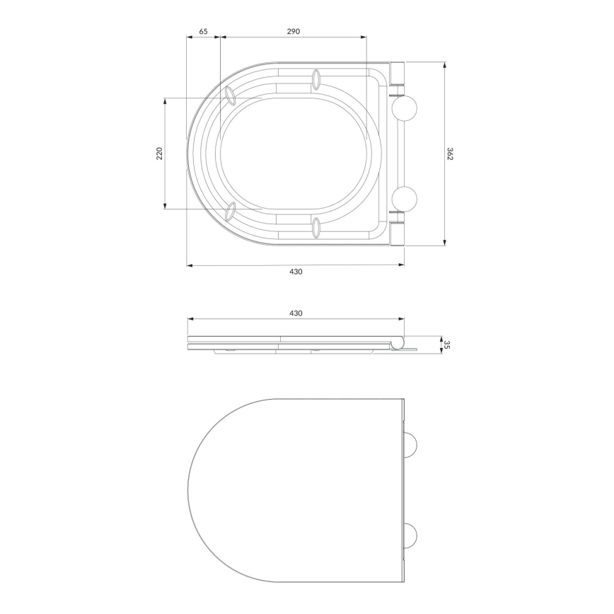 OMNIRES OTTAWADEBP - Toilet seat SoftClose OTTAWA duroplast/shiny white
