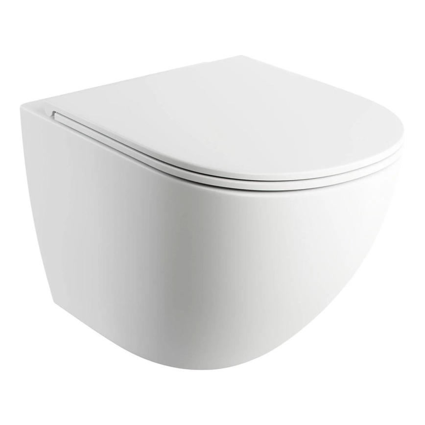 OMNIRES OTTAWAMWBM - Wall-hung toilet with toilet seat SoftClose OTTAWA ceramics/matte white