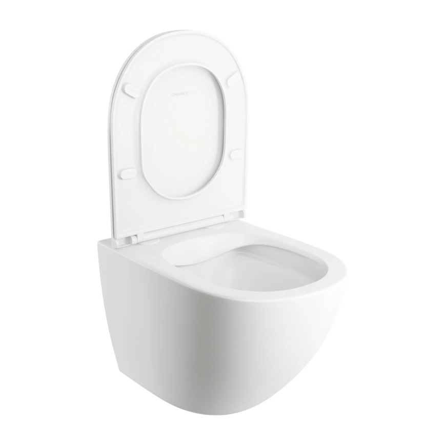 OMNIRES OTTAWAMWBM - Wall-hung toilet with toilet seat SoftClose OTTAWA ceramics/matte white