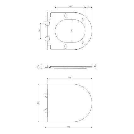 OMNIRES OTTAWASPDEBP - Toilet seat SoftClose OTTAWA duroplast/shiny white