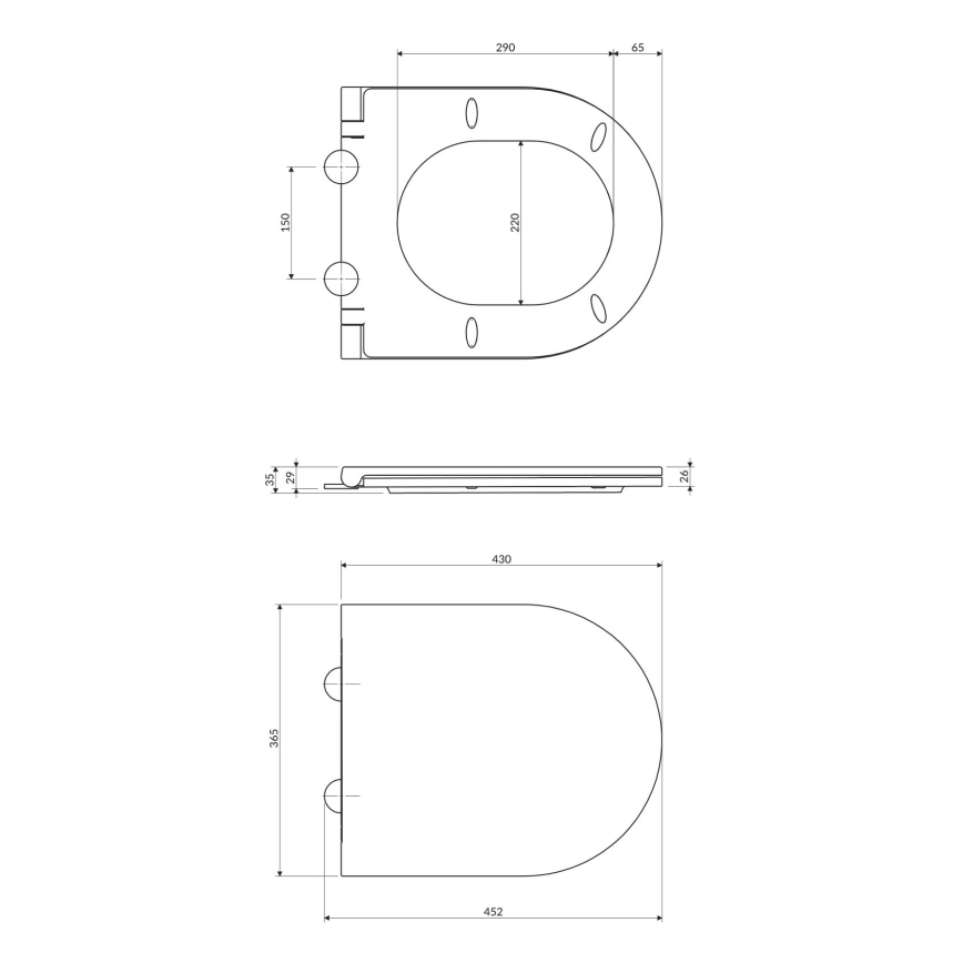 OMNIRES OTTAWASPDEBP - Toilet seat SoftClose OTTAWA duroplast/shiny white