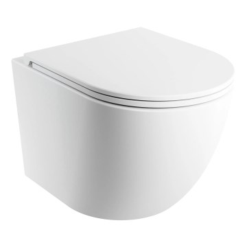 OMNIRES OTTAWASPXMWBM - Wall-hung toilet with SoftClose seat OTTAWA ceramic/matte white