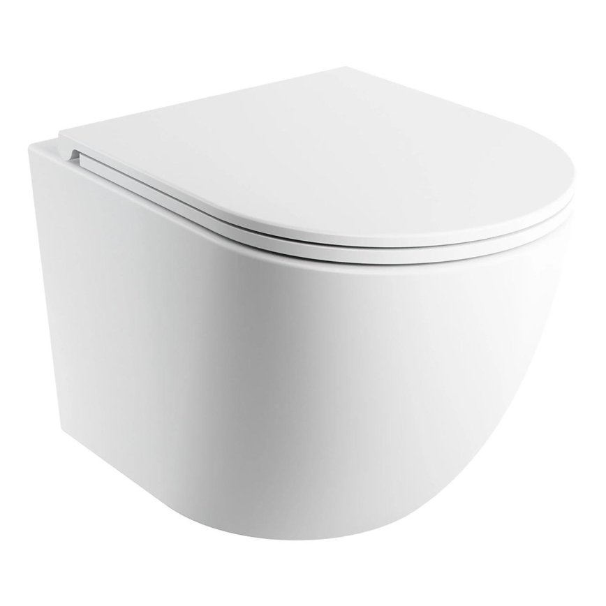 OMNIRES OTTAWASPXMWBM - Wall-hung toilet with toilet seat SoftClose OTTAWA ceramics/matte white