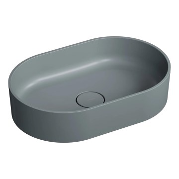 OMNIRES OVOUNAG - Countertop basin OVO 55x36 cm dolomite/matte ash grey