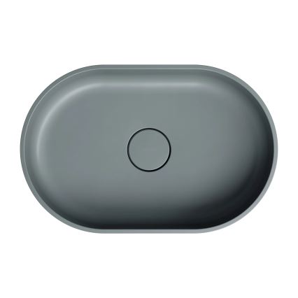 OMNIRES OVOUNAG - Countertop basin OVO 55x36 cm dolomite/matte ash grey