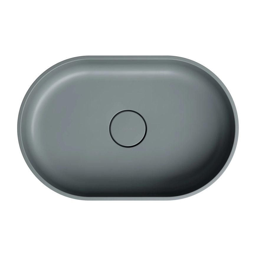 OMNIRES OVOUNAG - Countertop basin OVO 55x36 cm dolomite/matte ash grey