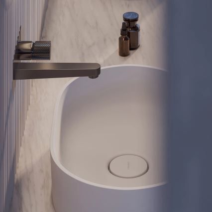 OMNIRES OVOUNBM - OVO Countertop Basin 55 x 36 cm, Dolomite/Matte White