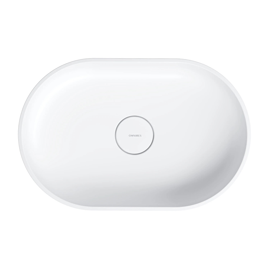 OMNIRES OVOUNBM - OVO Countertop Basin 55 x 36 cm, Dolomite/Matte White
