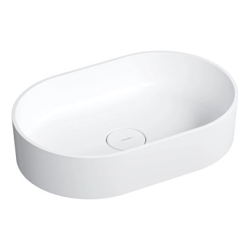 OMNIRES OVOUNBM - OVO Countertop Washbasin 55x36 cm dolomite/matte white