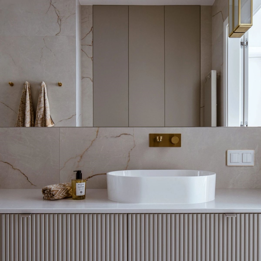 OMNIRES OVOUNBP - Countertop basin OVO 55x36 cm dolomite/shiny white