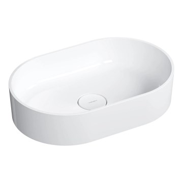 OMNIRES OVOUNBP - OVO countertop basin 55x36 cm dolomite/glossy white