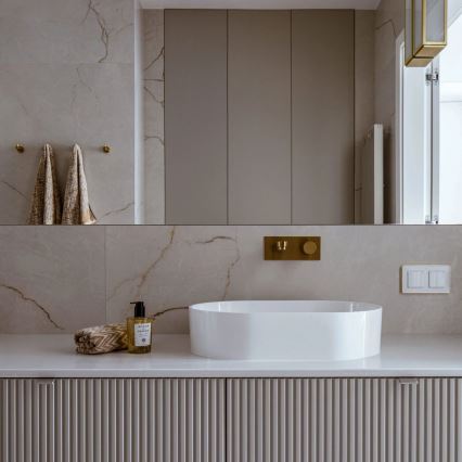 OMNIRES OVOUNBP - OVO countertop basin 55x36 cm dolomite/glossy white