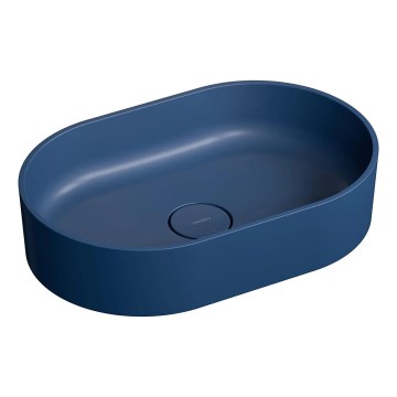 OMNIRES OVOUNMB - OVO Countertop Basin 55x36 cm dolomite/matte midnight blue