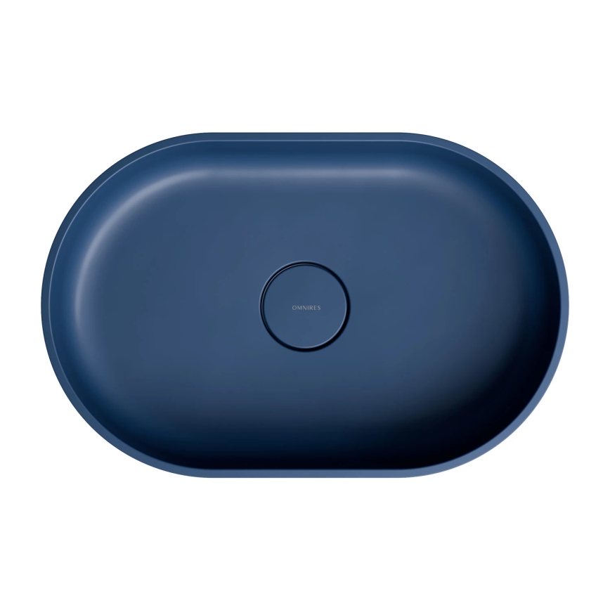 OMNIRES OVOUNMB - OVO Countertop Basin 55x36 cm dolomite/matte midnight blue
