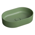 OMNIRES OVOUNOL - Countertop basin OVO 55x36 cm dolomite/matte olive