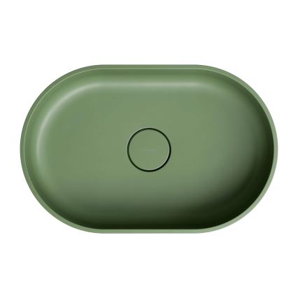 OMNIRES OVOUNOL - Countertop basin OVO 55x36 cm dolomite/matte olive
