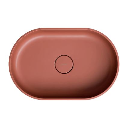 OMNIRES OVOUNTE - Countertop basin OVO 55x36 cm dolomite/matte terracotta