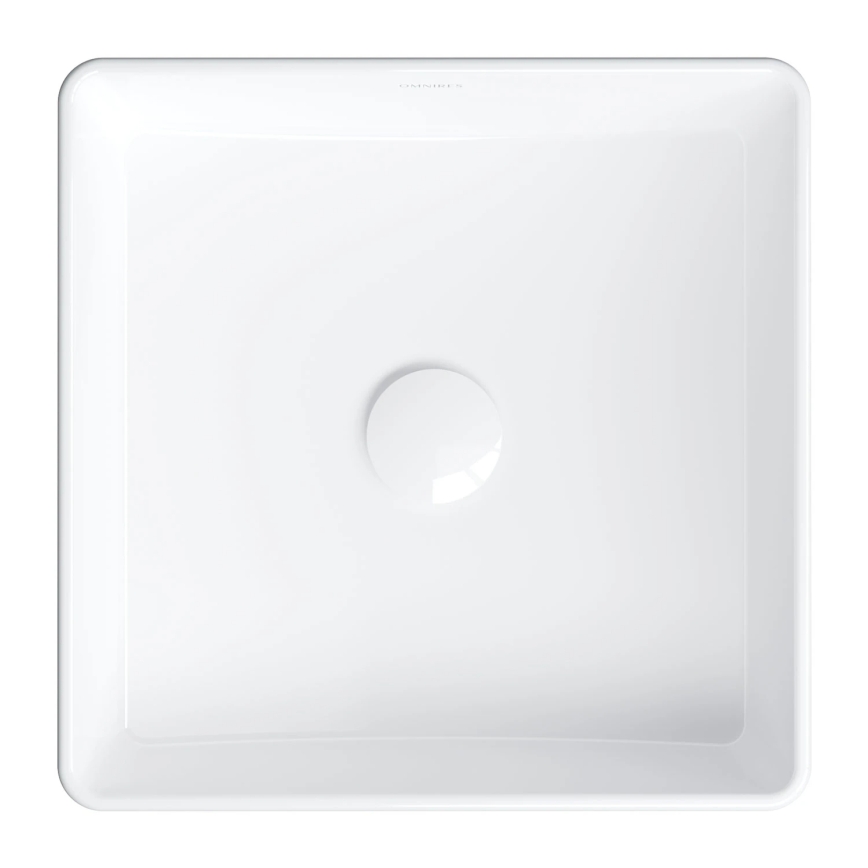 OMNIRES PASADENA360BP - PASADENA 36x36 cm countertop basin, ceramic/glossy white