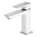 OMNIRES PM7410CRB - PARMA 15 cm basin mixer, polished chrome/white