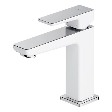 OMNIRES PM7410CRB - PARMA 15 cm basin mixer, polished chrome/white