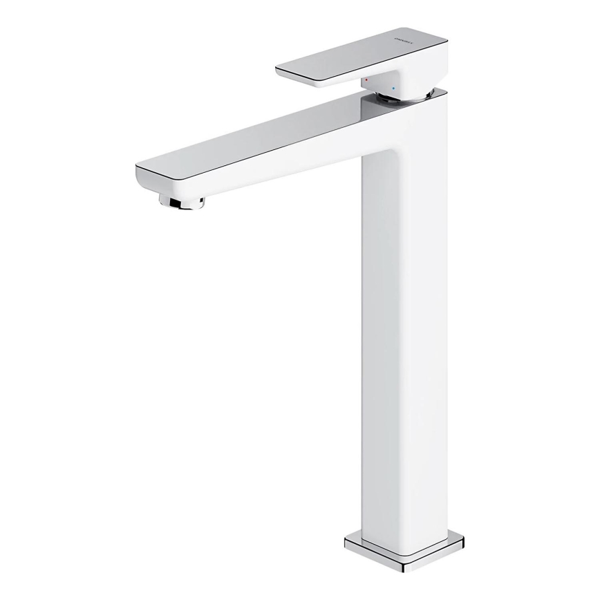 OMNIRES PM7412CRB - Basin tap PARMA 27,3 cm shiny chrome/white