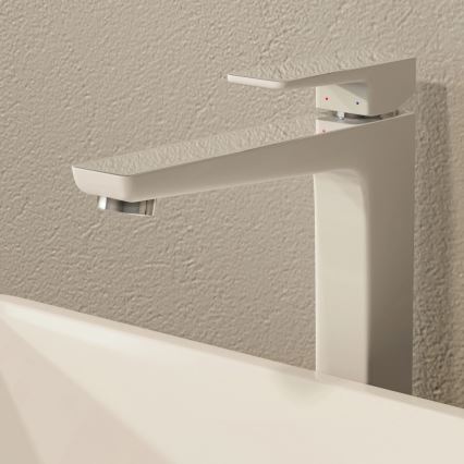 OMNIRES PM7412CRB - Basin tap PARMA 27,3 cm shiny chrome/white