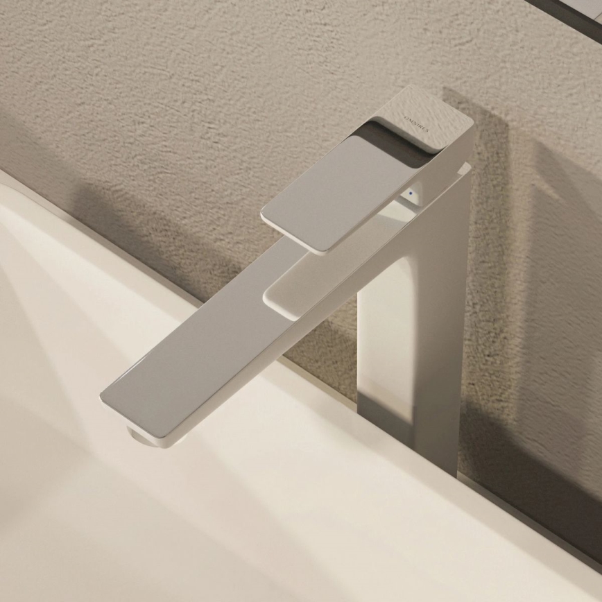OMNIRES PM7412CRB - Basin tap PARMA 27,3 cm shiny chrome/white