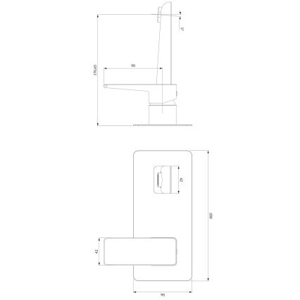 OMNIRES PM7415BL - Basin tap for concealed installation PARMA matte black