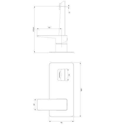 OMNIRES PM7415CRB - Basin tap for concealed installation PARMA shiny chrome/white