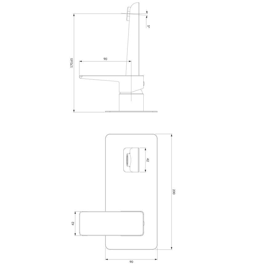 OMNIRES PM7415CRB - Basin tap for concealed installation PARMA shiny chrome/white