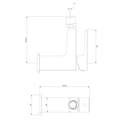OMNIRES PM7420BL - Bidet tap PARMA 12,25 cm matte black