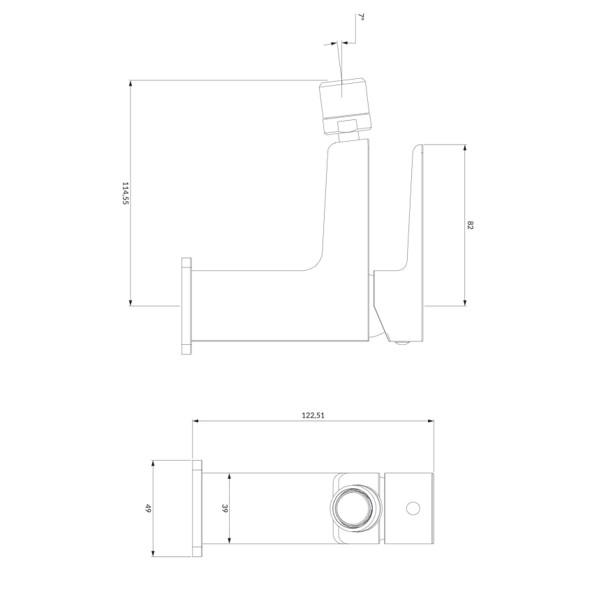 OMNIRES PM7420BL - Bidet tap PARMA 12,25 cm matte black