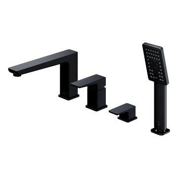OMNIRES PM7432BL - Bath tap 4-hole PARMA matte black