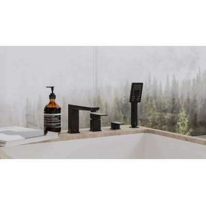 OMNIRES PM7432BL - Bath tap 4-hole PARMA matte black