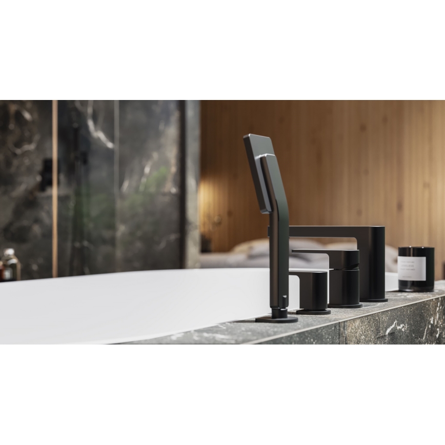 OMNIRES PM7432BL - Bath tap 4-hole PARMA matte black