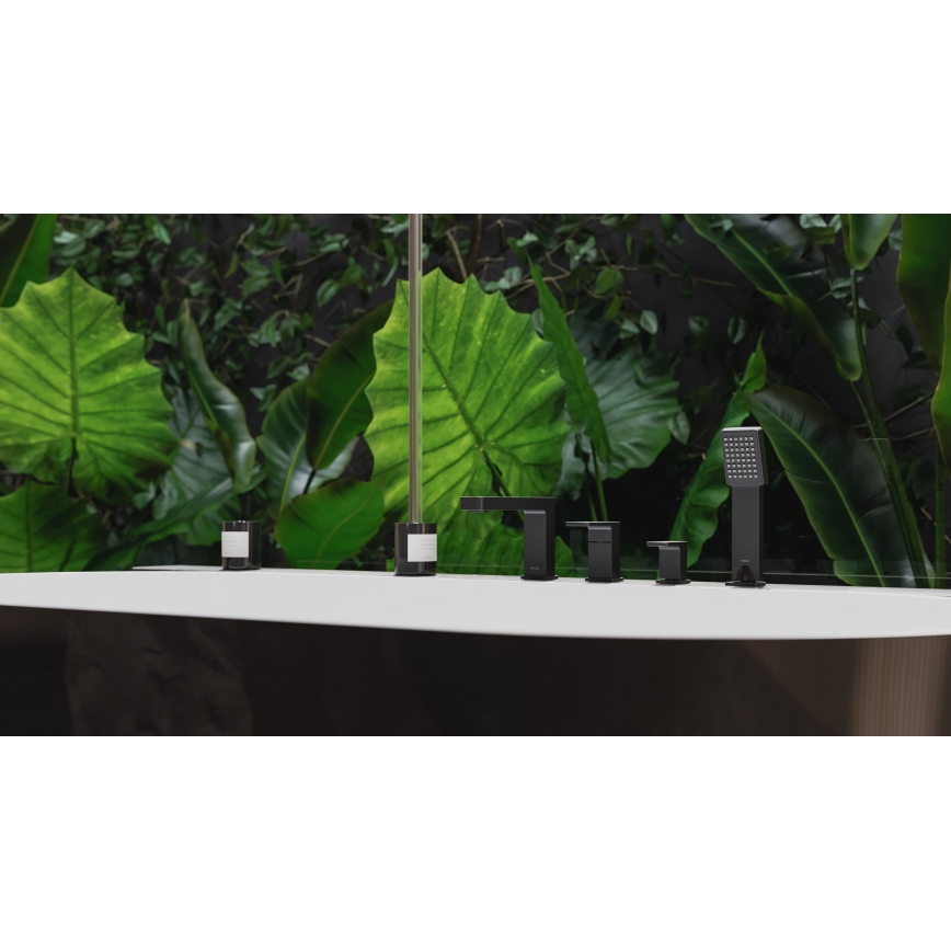 OMNIRES PM7432BL - Bath tap 4-hole PARMA matte black