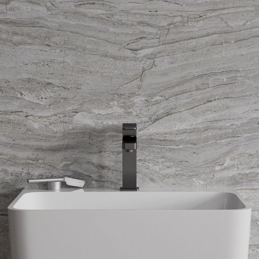 OMNIRES SL7710GR - Basin tap SLIDE 17 cm brushed graphite