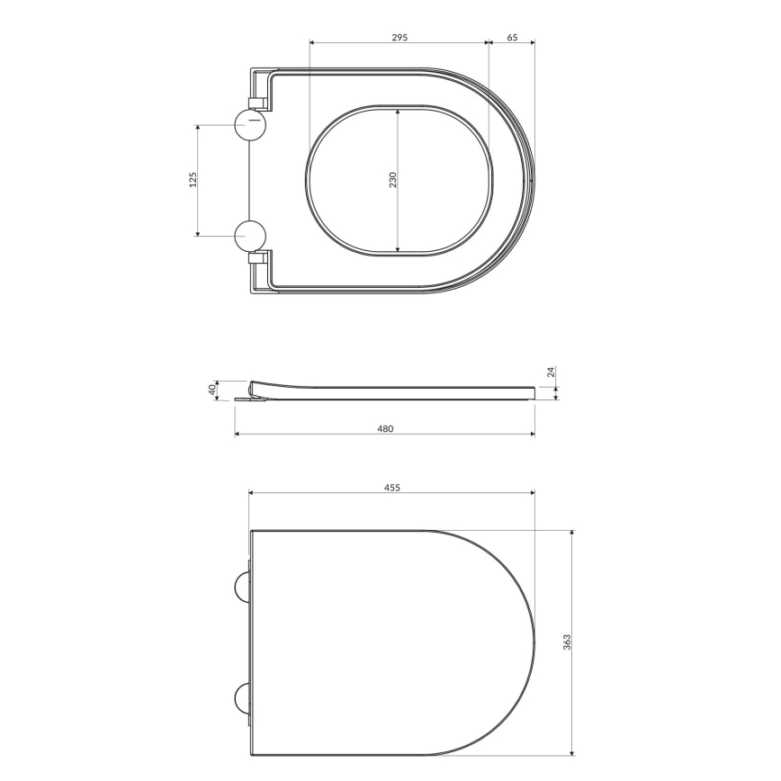 OMNIRES TAMPADEBP - Toilet seat SoftClose TAMPA duroplast/shiny white