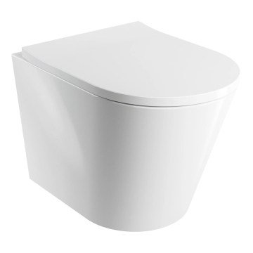 OMNIRES TAMPAMWBP - Wall-hung toilet with TAMPA SoftClose seat, ceramic, glossy white