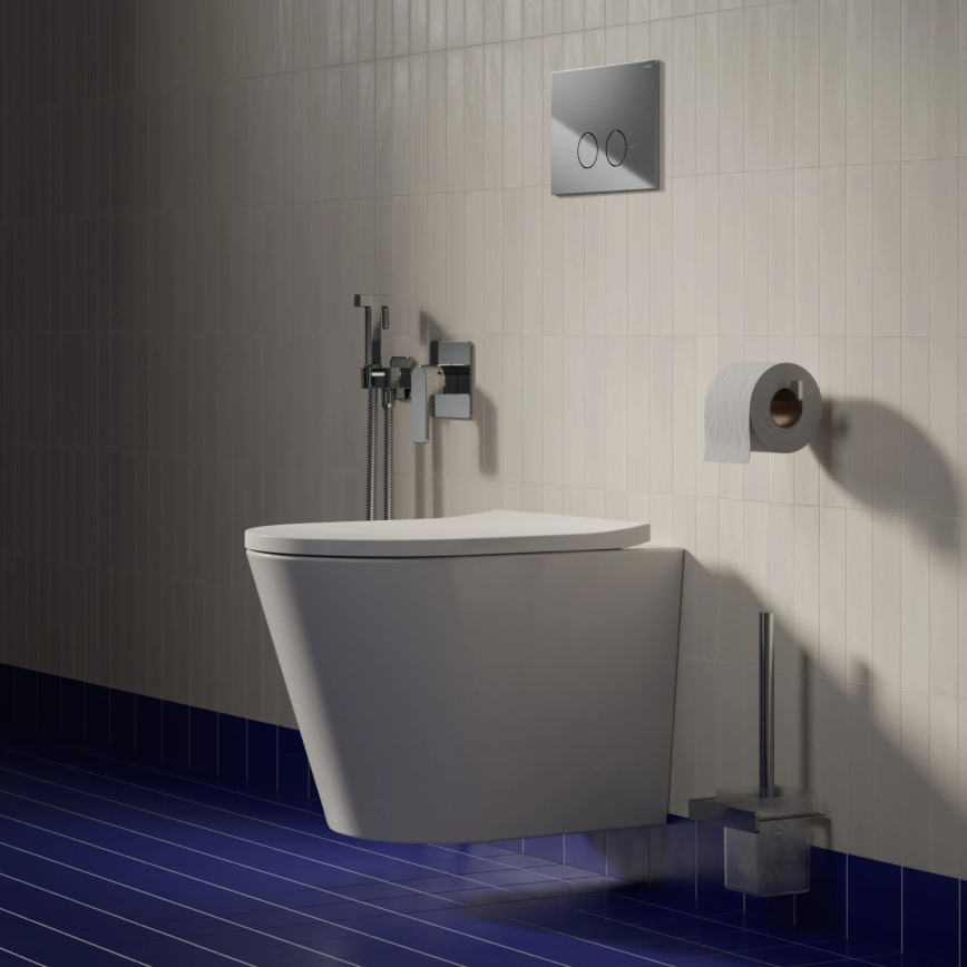 OMNIRES TAMPAMWBP - Wall-hung toilet with TAMPA SoftClose seat, ceramic, glossy white