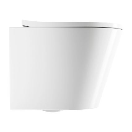 OMNIRES TAMPAMWBP - Wall-hung toilet with TAMPA SoftClose seat, ceramic, glossy white