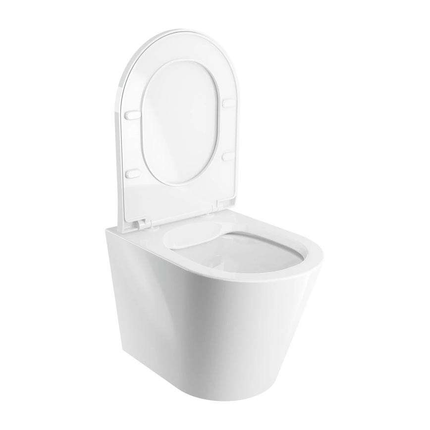 OMNIRES TAMPAMWBP - Wall-hung toilet with TAMPA SoftClose seat, ceramic, glossy white