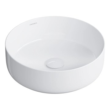 OMNIRES TULSA355BP - TULSA countertop washbasin Ø 36 cm ceramic/glossy white