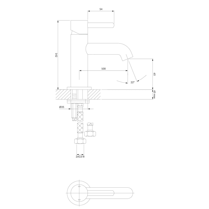 OMNIRES Y1210CR - Basin tap Y 14,2 cm shiny chrome