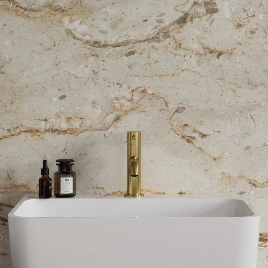 OMNIRES Y1210NGLB - Y Basin Mixer, 16.2 cm, Brushed Gold