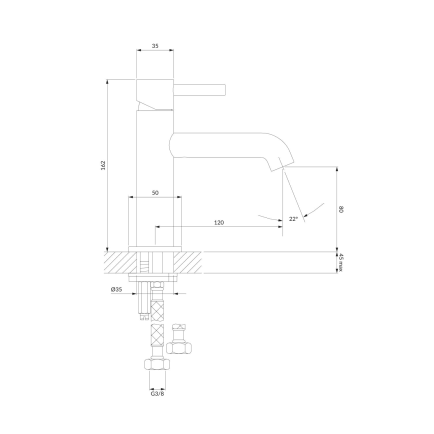 OMNIRES Y1210NNI - Basin tap Y 16,2 cm brushed nickel