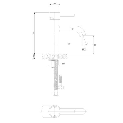 OMNIRES Y1210STCR - Basin tap Y 17,8 cm shiny chrome