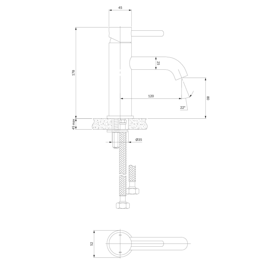 OMNIRES Y1210STCR - Basin tap Y 17,8 cm shiny chrome