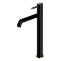 OMNIRES Y1212BLGL - Basin tap Y 30,8 cm semi-matte black/shiny golden